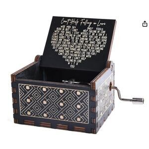 BOGO Wooden Music Box, Can't Help Falling in Love Music Box Gift BUY 1 GET 1